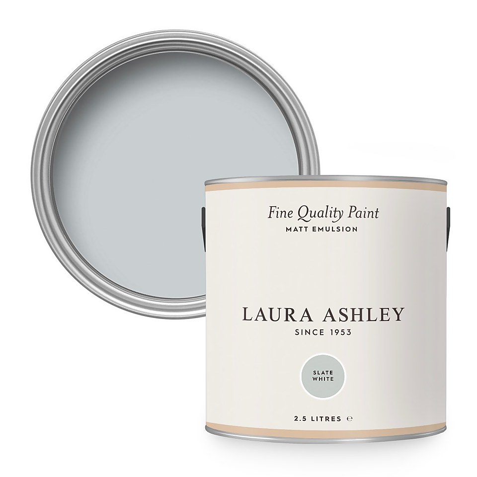 Laura Ashley Matt Emulsion Paint Slate White - 2.5L