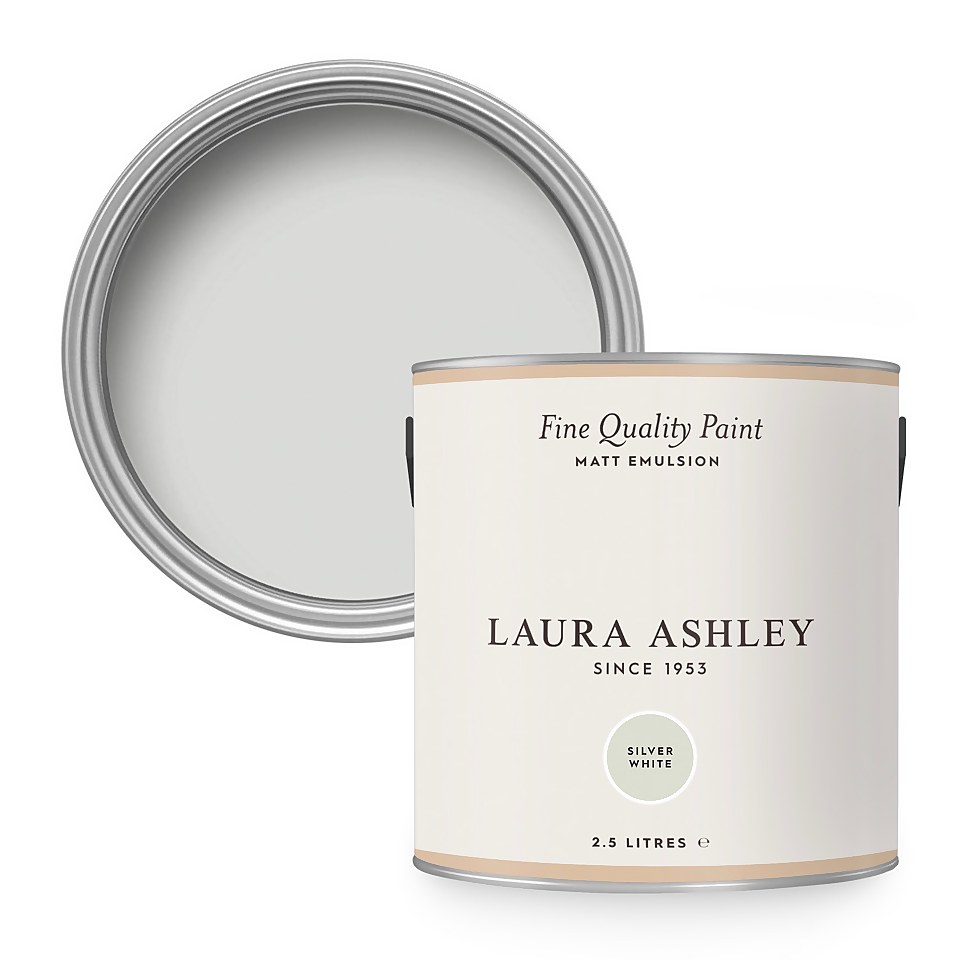 Laura Ashley Matt Emulsion Paint Silver White - 2.5L