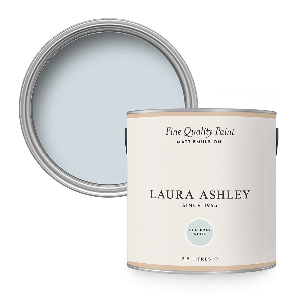 Laura Ashley Matt Emulsion Paint Seaspray White - 2.5L