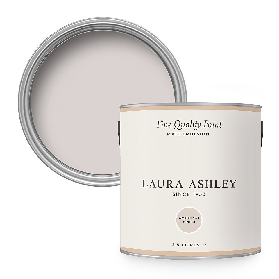 Laura Ashley Matt Emulsion Paint Amethyst White - 2.5L