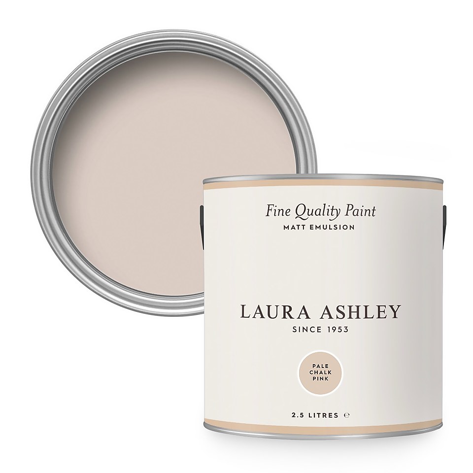 Laura Ashley Matt Emulsion Paint Pale Chalk Pink - 2.5L