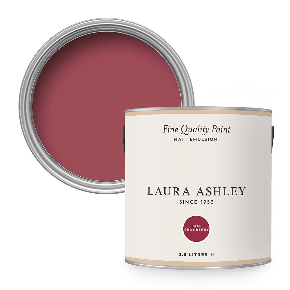 Laura Ashley Matt Emulsion Paint Pale Cranberry - 2.5L