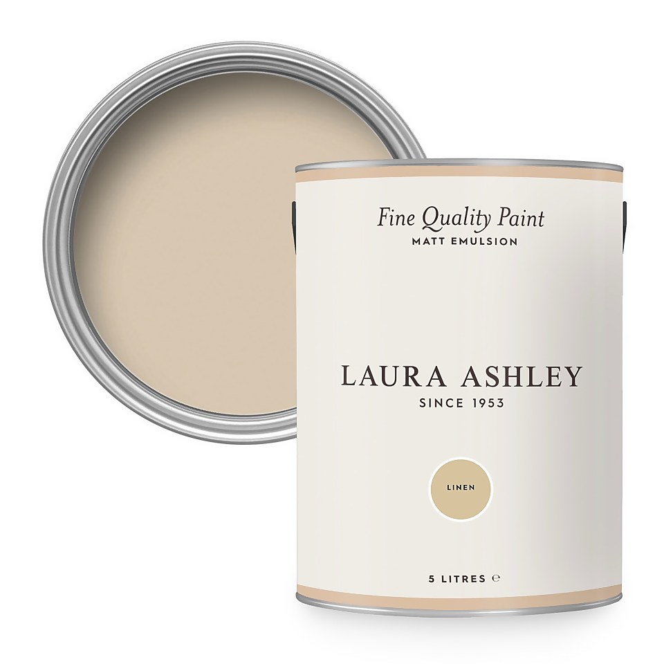 Laura Ashley Matt Emulsion Paint Linen - 5L