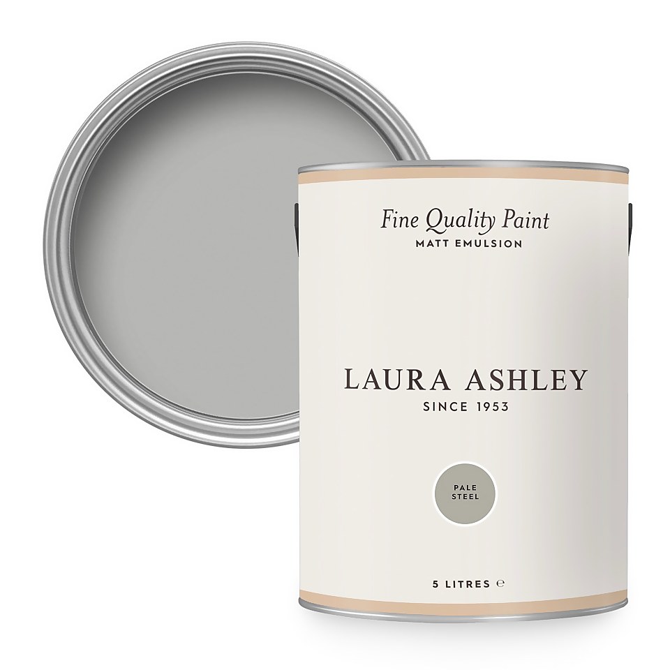 Laura Ashley Matt Emulsion Paint Pale Steel - 5L