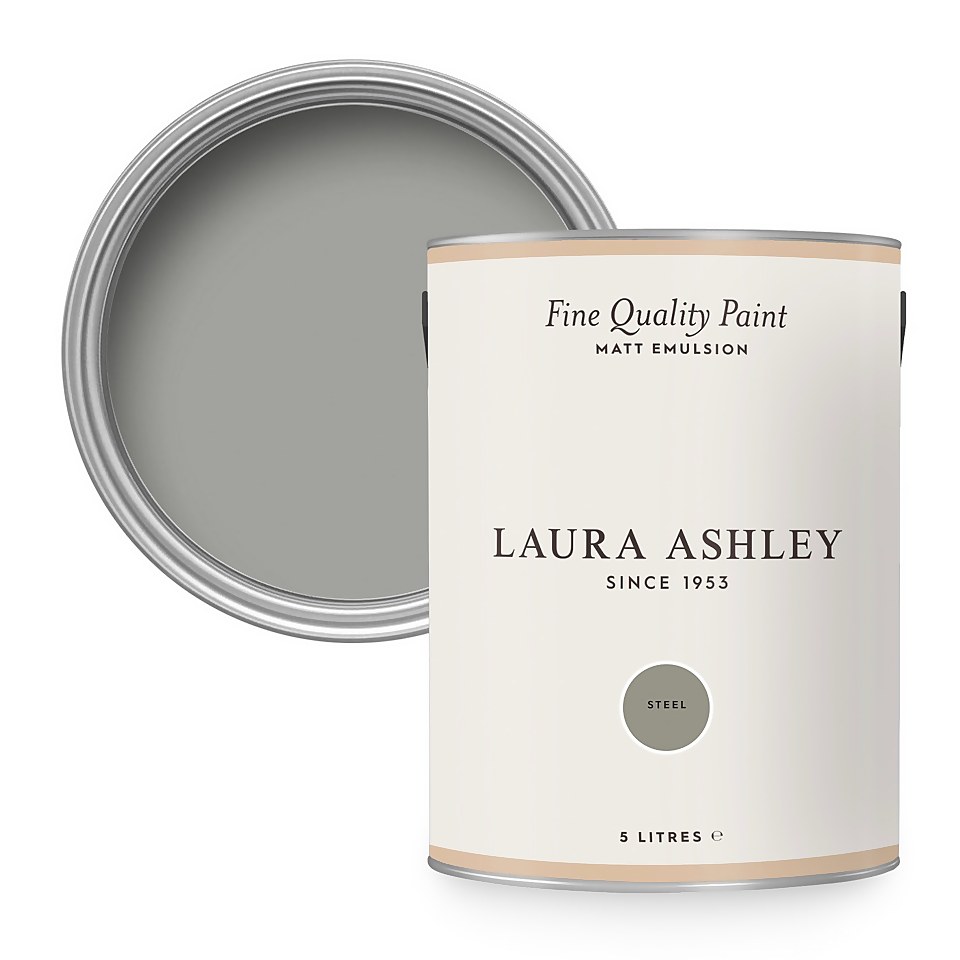 Laura Ashley Matt Emulsion Paint Steel - 5L