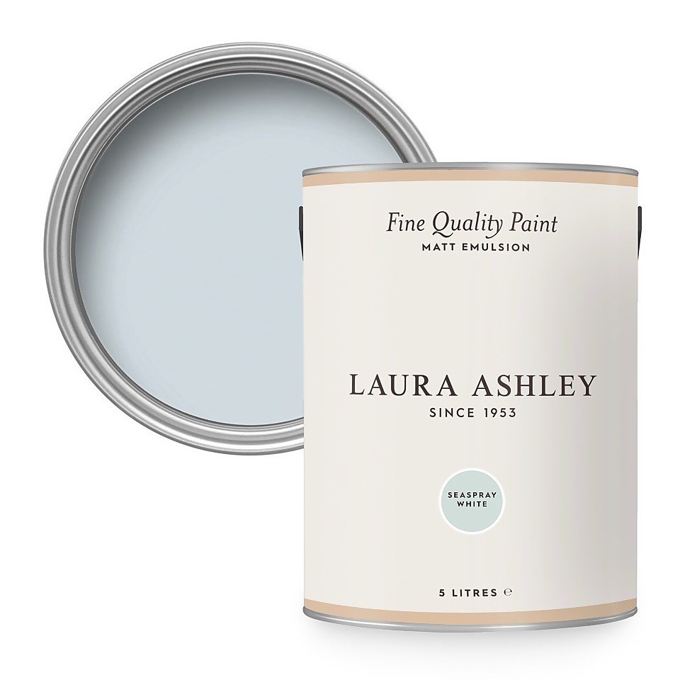 Laura Ashley Matt Emulsion Paint Seaspray White - 5L