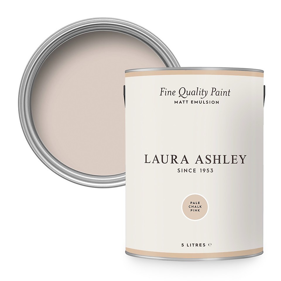Laura Ashley Matt Emulsion Paint Pale Chalk Pink - 5L