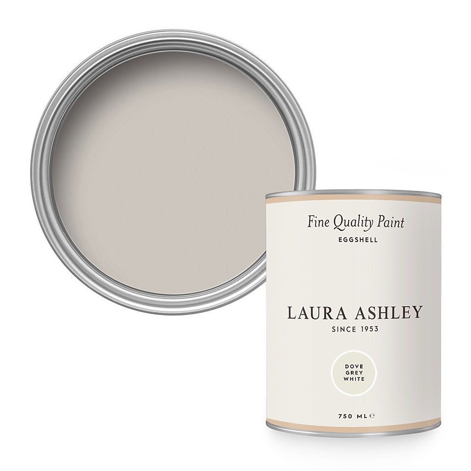 Laura Ashley Eggshell Paint Dove Grey White - 750ml