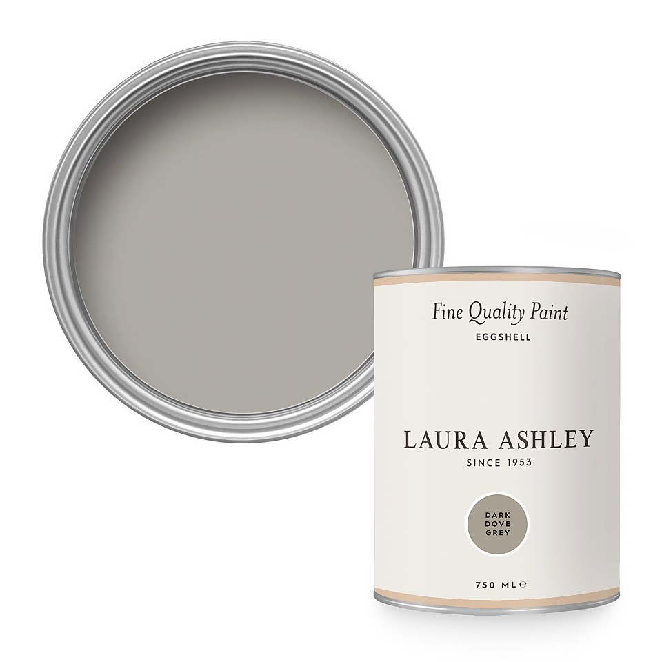Laura Ashley Eggshell Paint Dark Dove Grey - 750ml