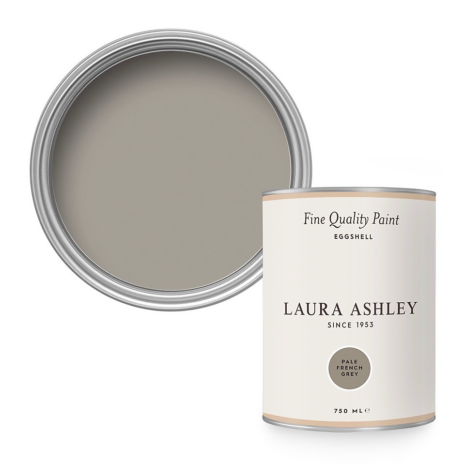 Laura Ashley Eggshell Paint Pale French Grey - 750ml