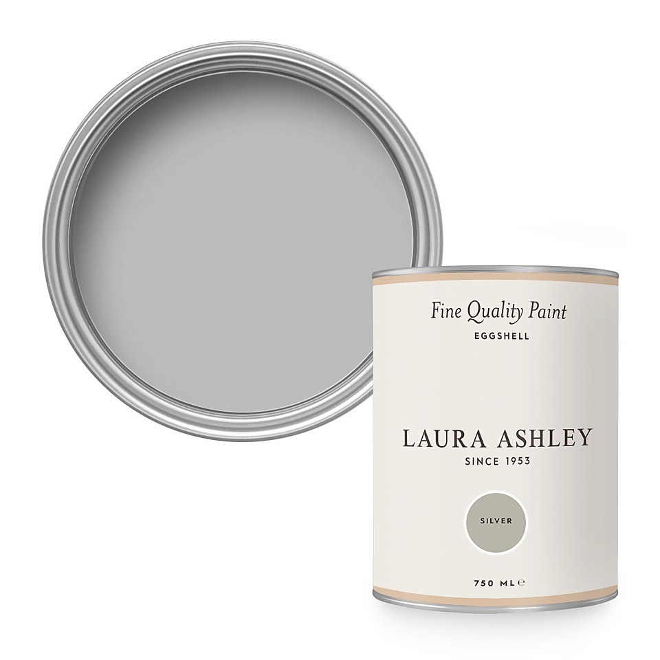 Laura Ashley Eggshell Paint Silver - 750ml