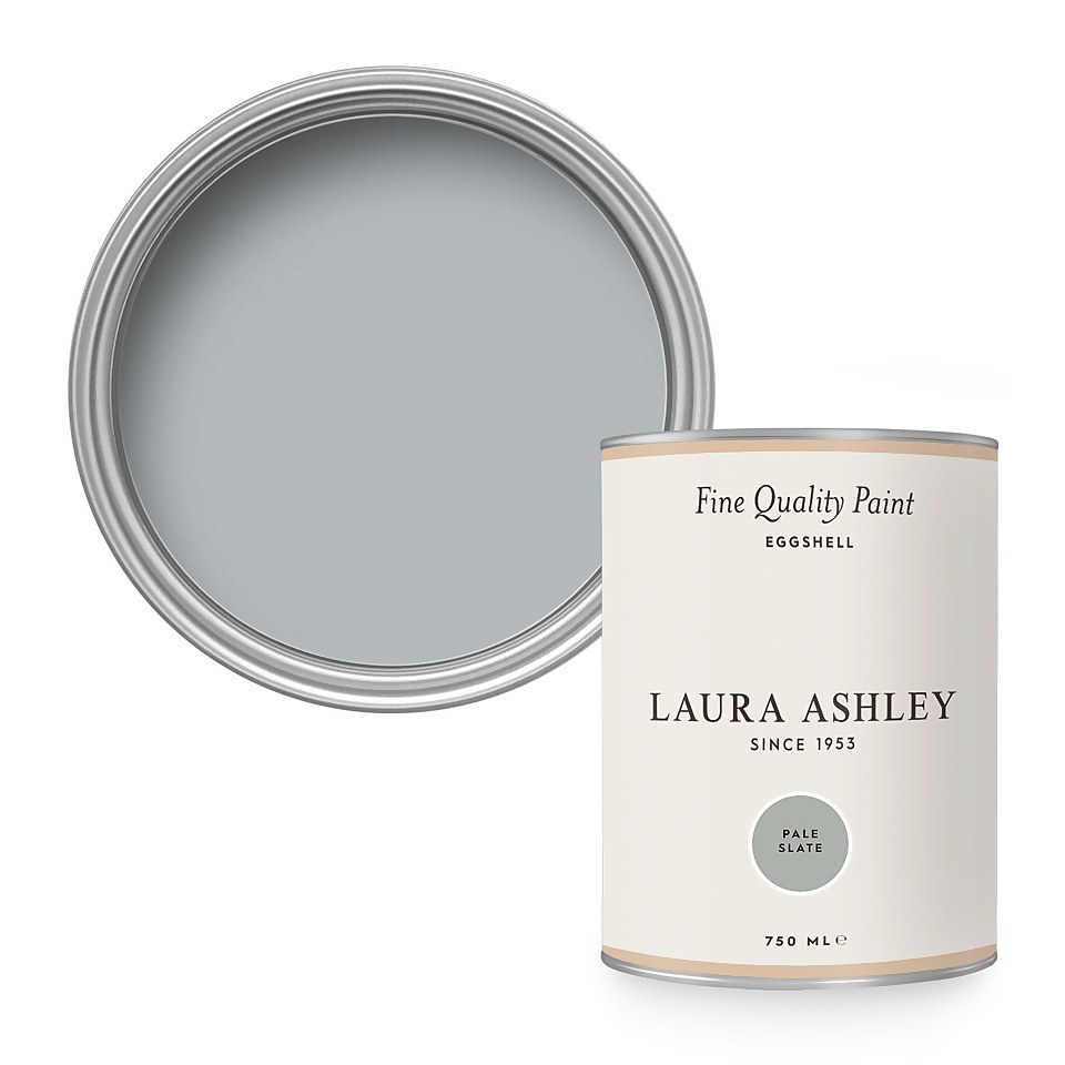 Laura Ashley Eggshell Paint Pale Slate - 750ml