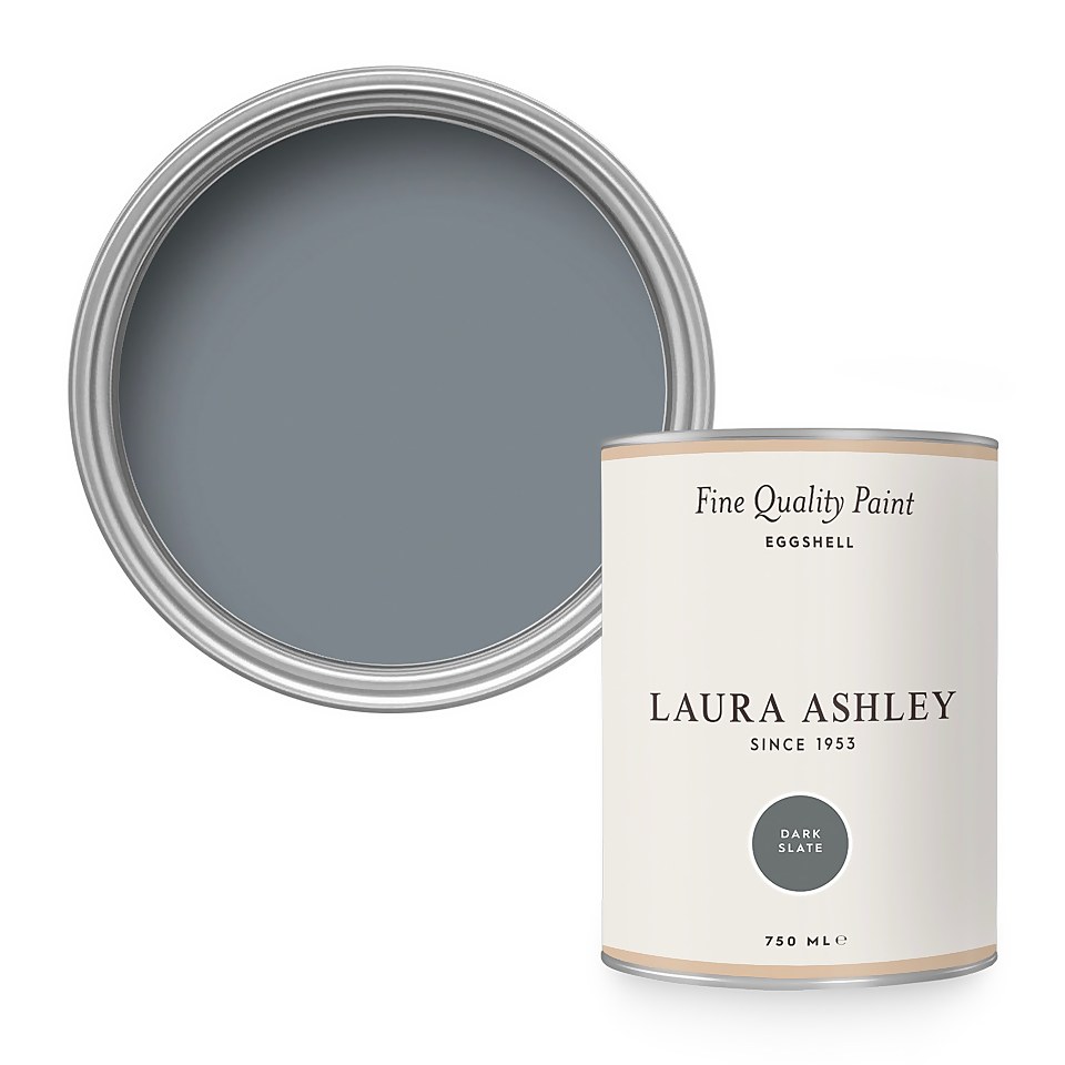 Laura Ashley Eggshell Paint Dark Slate - 750ml