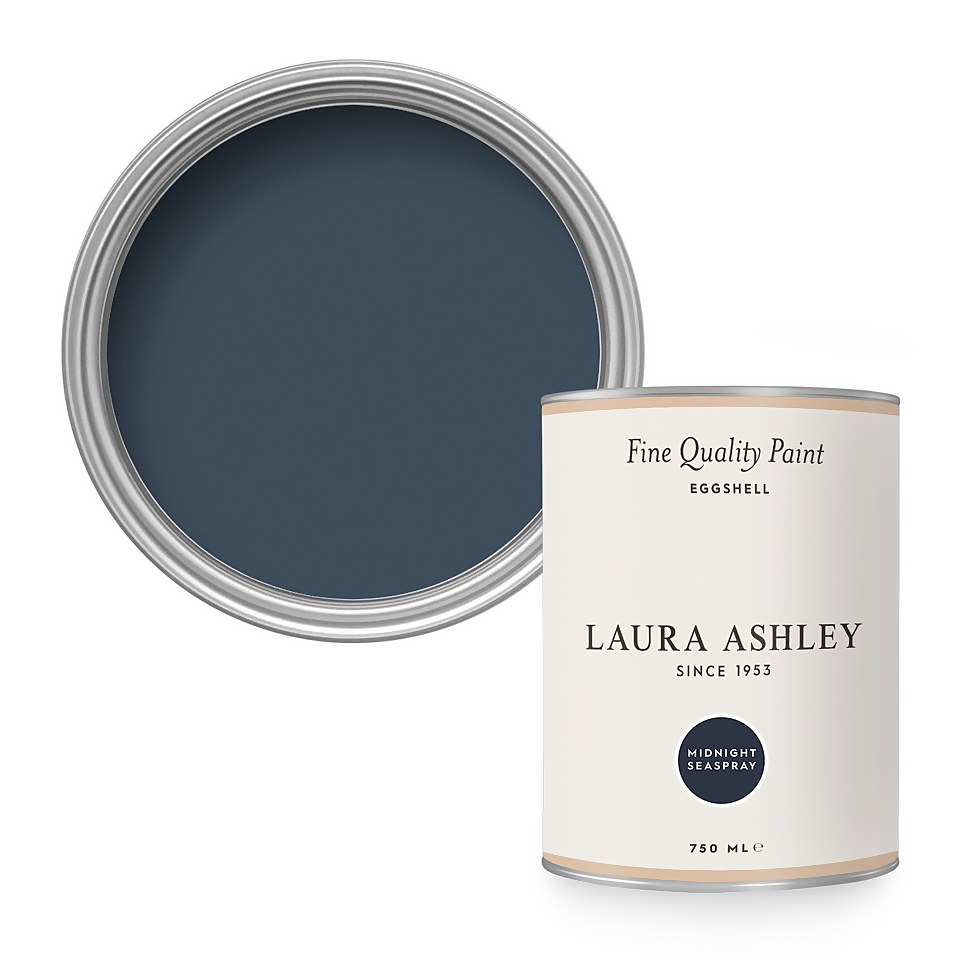 Laura Ashley Eggshell Paint Midnight Seaspray - 750ml