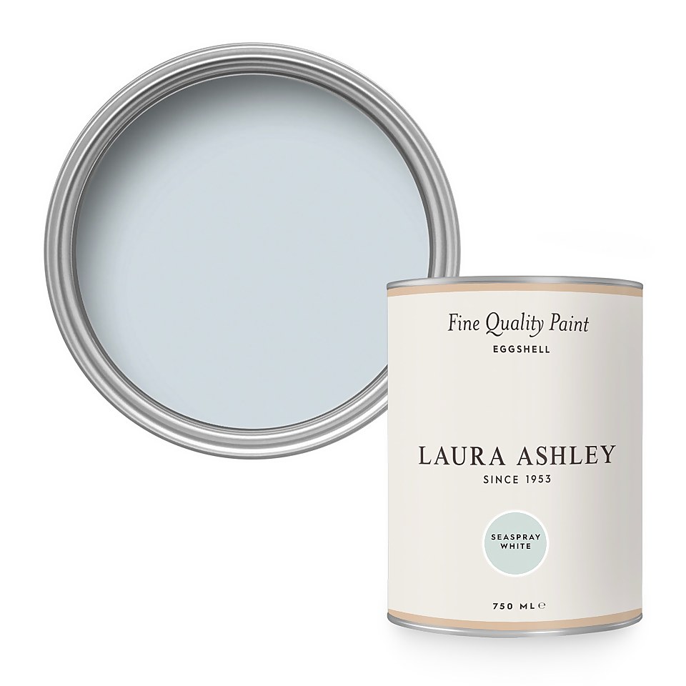 Laura Ashley Eggshell Paint Seaspray White - 750ml