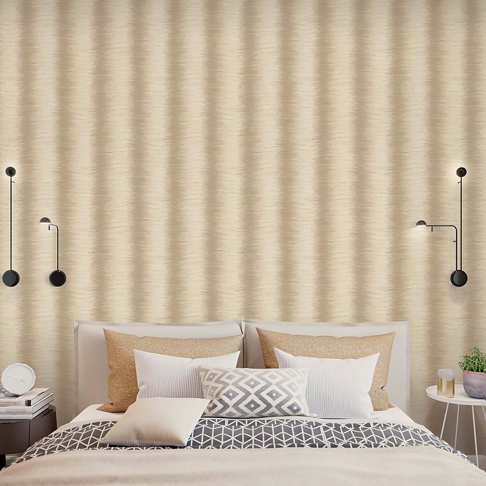Organic Textures Zebra Stripe Beige Wallpaper Sample