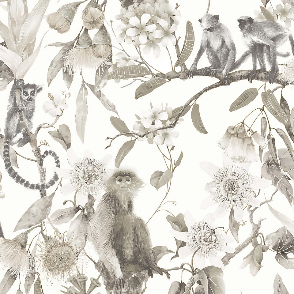 Organic Textures Lemur Beige Wallpaper Sample