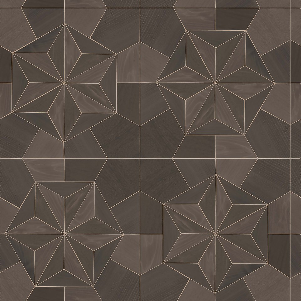 Organic Textures Inlay Wood Brown Wallpaper Sample