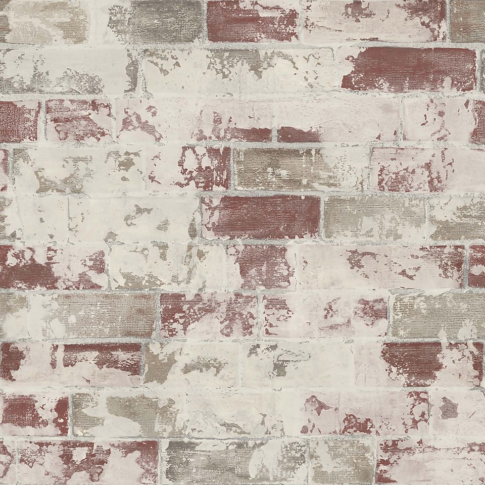 Organic Textures Brick Red Wallpaper Sample