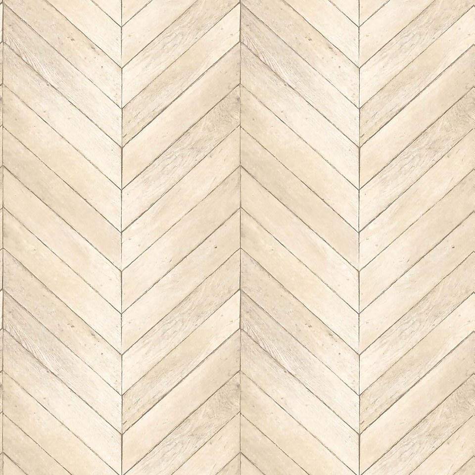 Organic Textures Chevron Wood Beige Wallpaper Sample