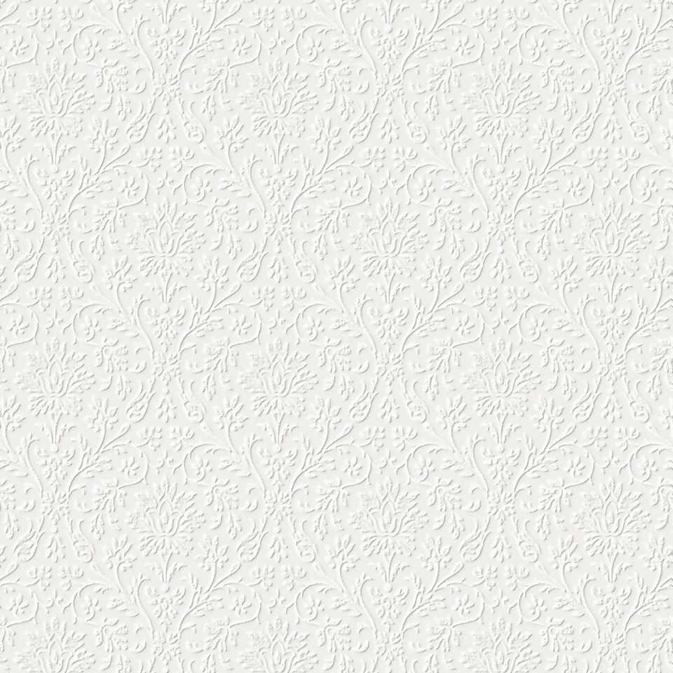 Laura Ashley Annecy Paintable White Wallpaper