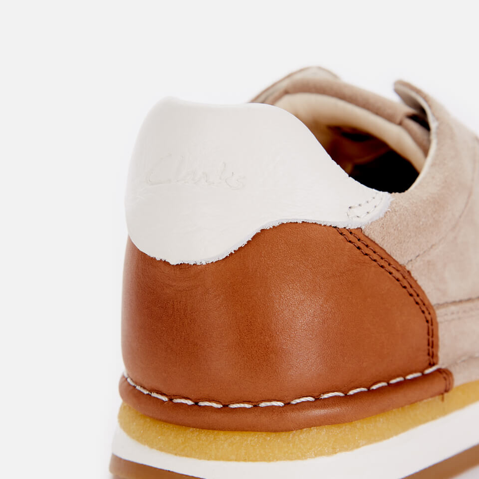 Clarks Women's Craft Run Lace Trainers - Sand Multi