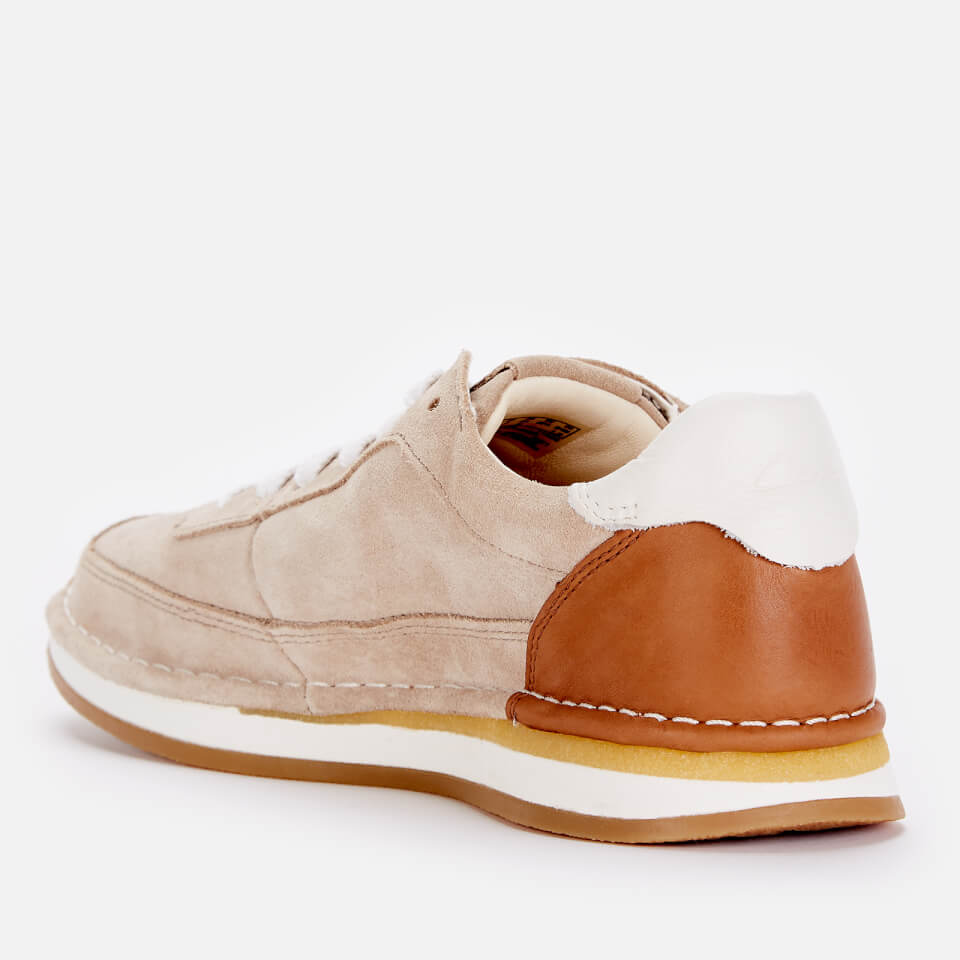 Clarks Women's Craft Run Lace Trainers - Sand Multi