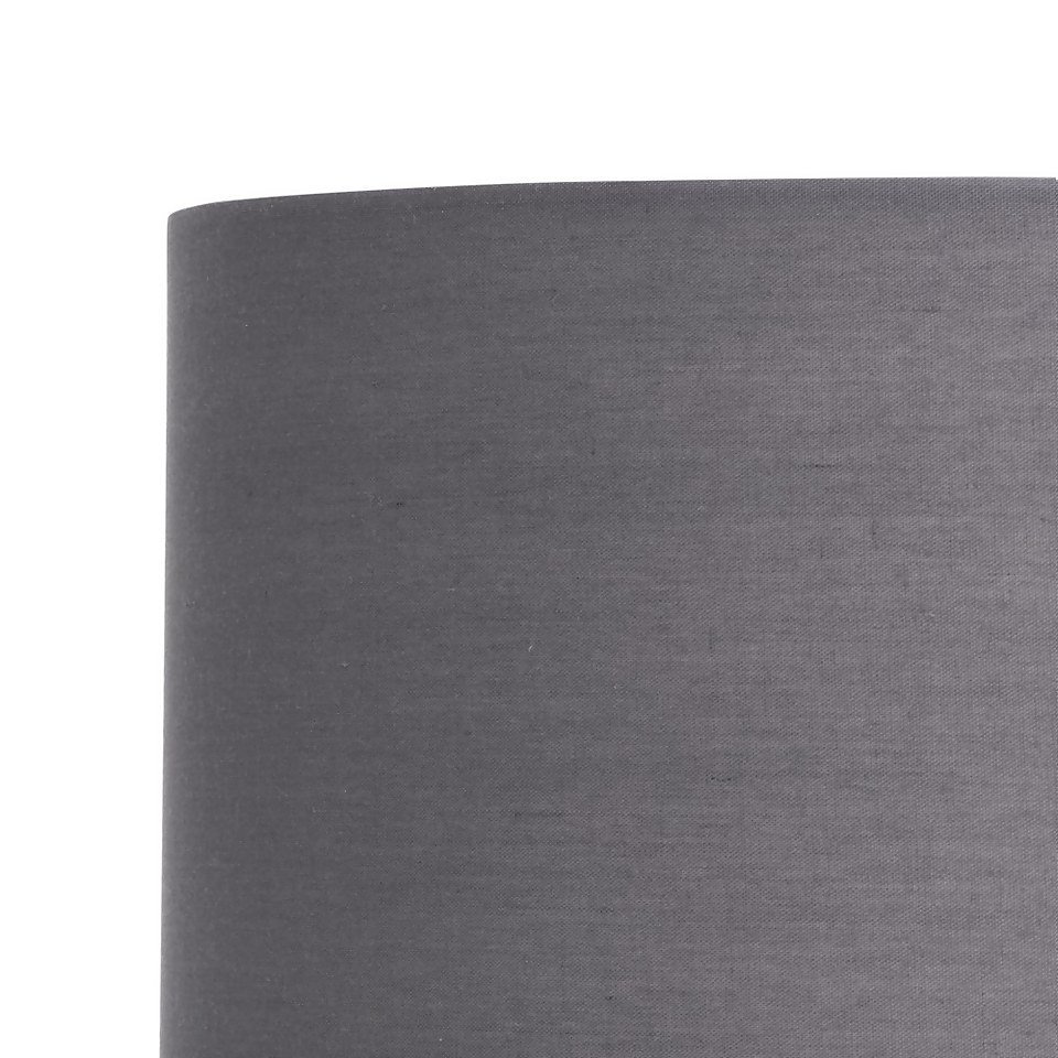 Clyde Charcoal Drum Shade - 30cm