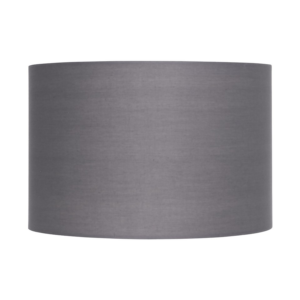 Clyde Charcoal Drum Shade - 30cm