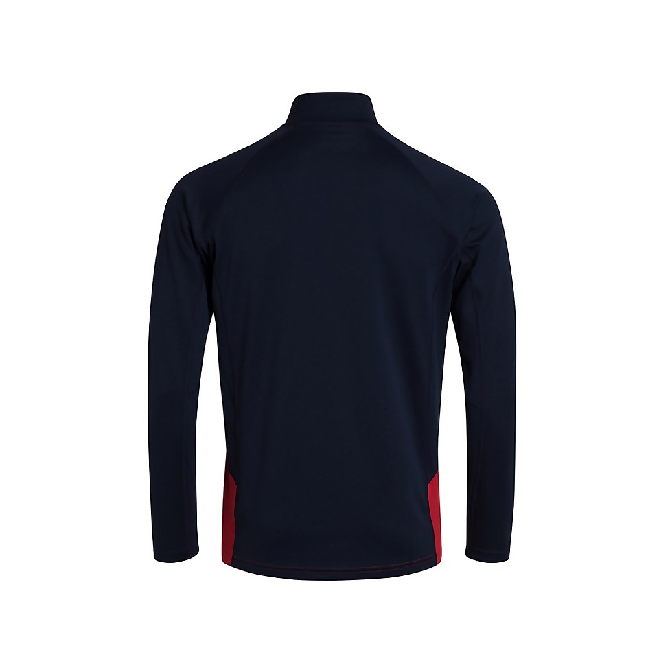 Men's Tech Tee Long Sleeve Zip 2.0 - Red / Blue