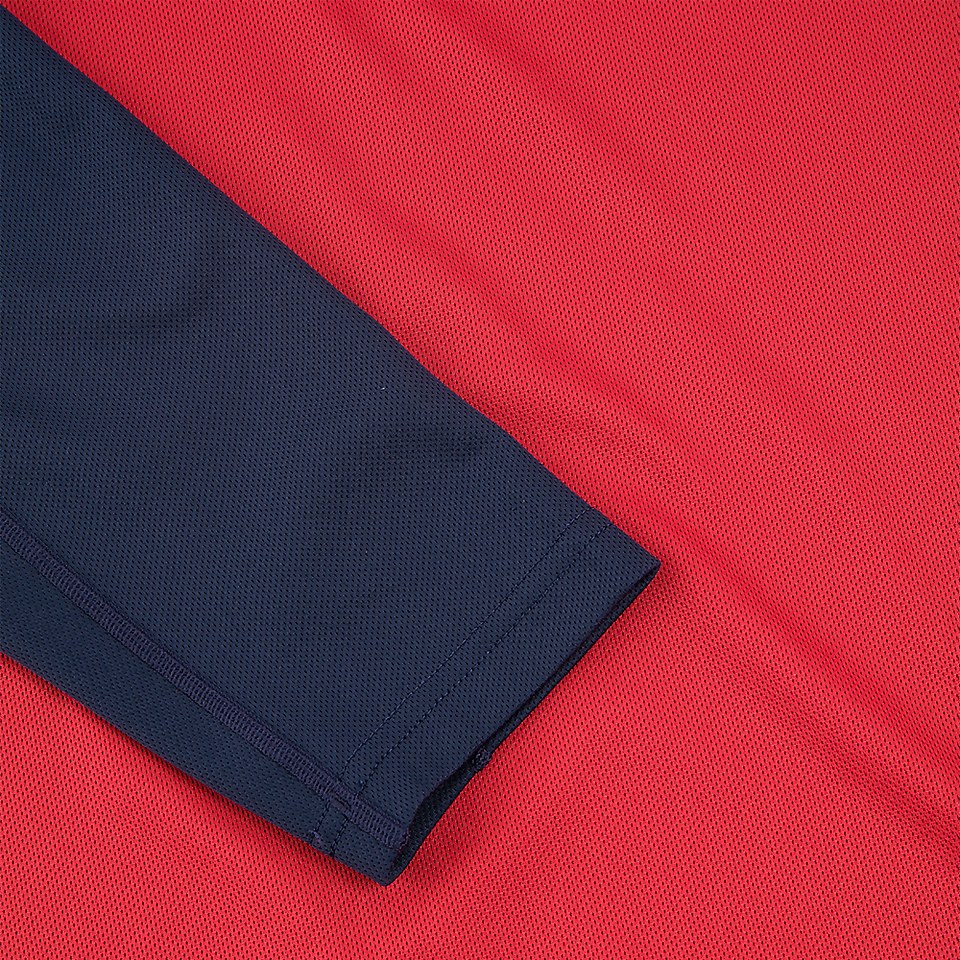 Men's Tech Tee Long Sleeve Zip 2.0 - Red / Blue