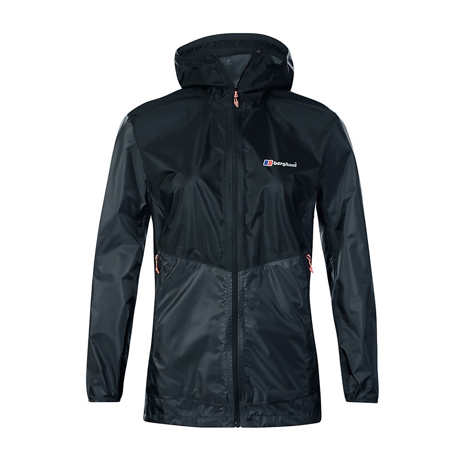 Women's Fast Hike Waterproof Jacket - Dark Grey/ Black