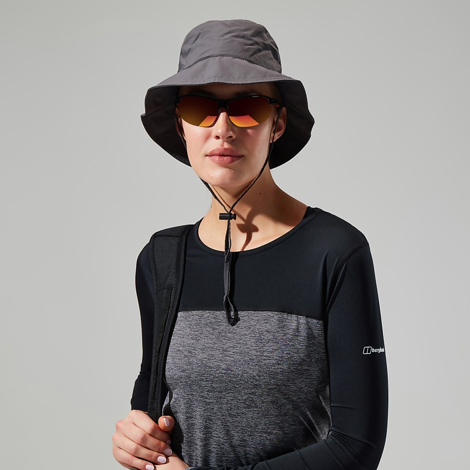 Women's Voyager Tech Tee Long Sleeve Crew - Dark Grey/Black