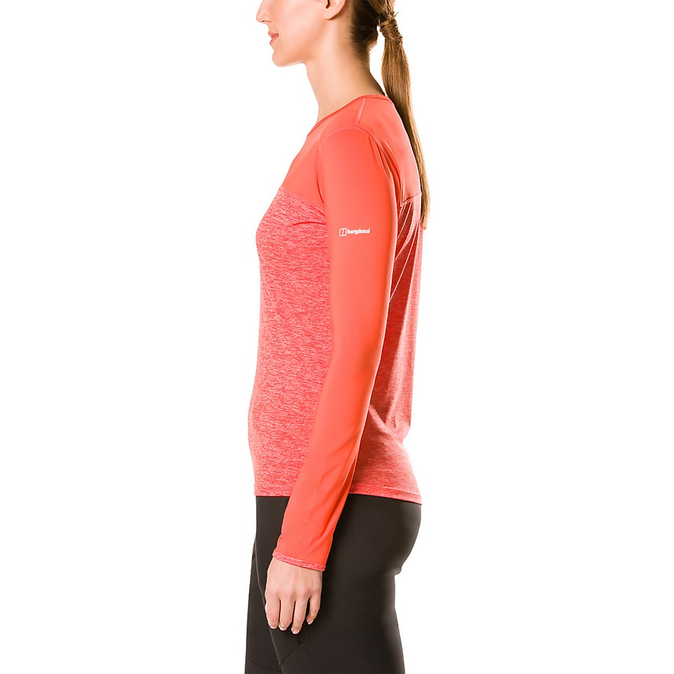 Women's Voyager Tech Tee Long Sleeve Crew - Red