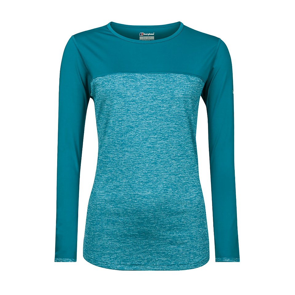 Women's Voyager Tech Tee Long Sleeve Crew - Turquoise