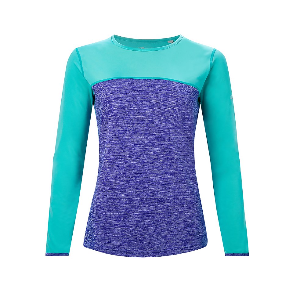 Women's Voyager Tech Tee Long Sleeve Crew - Blue
