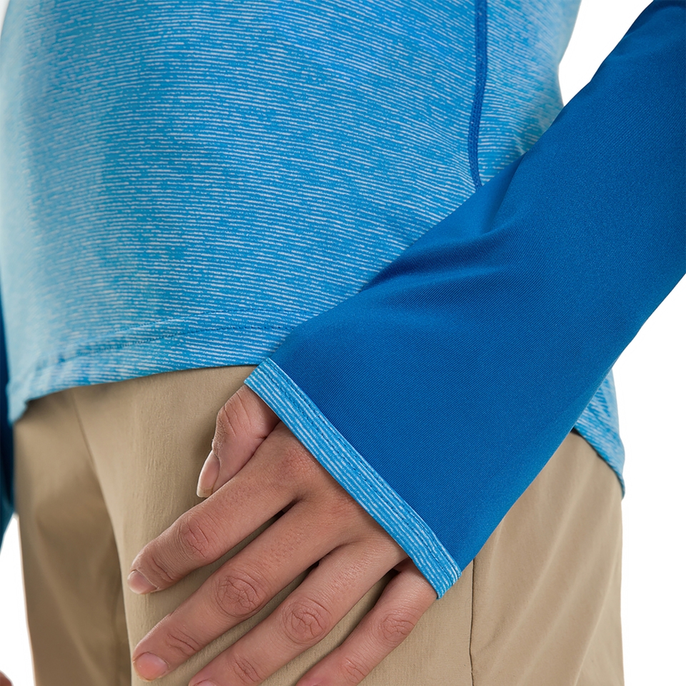 Women's Voyager Tech Tee Long Sleeve Crew - Blue