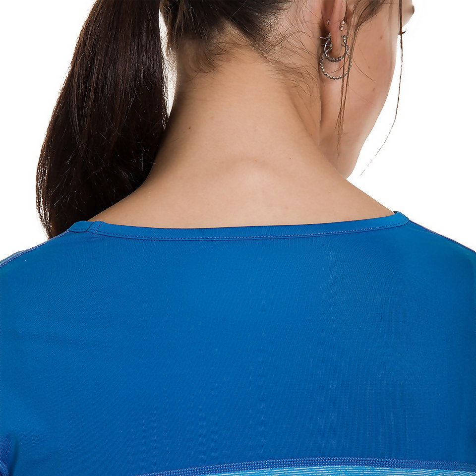Women's Voyager Tech Tee Long Sleeve Crew - Blue