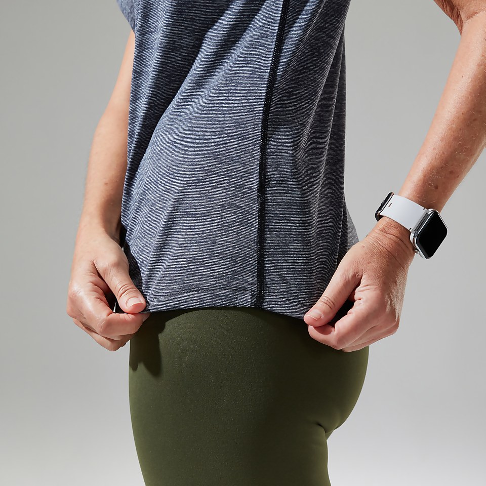 Women's Voyager Tech Tee Short Sleeve Crew - Dark Grey / Black