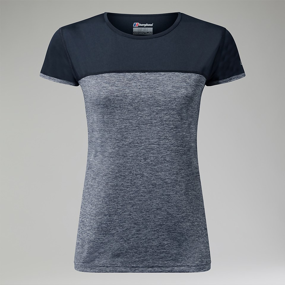 Women's Voyager Tech Tee Short Sleeve Crew - Dark Grey / Black