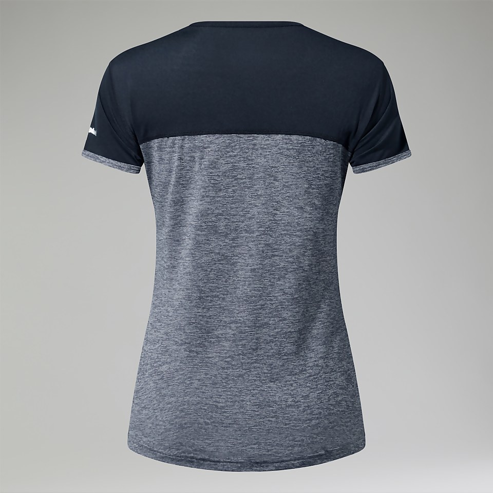 Women's Voyager Tech Tee Short Sleeve Crew - Dark Grey / Black