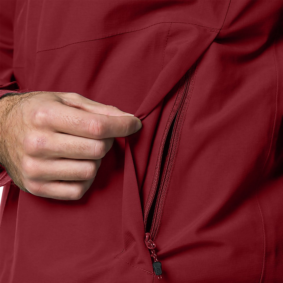 Men's Hillwalker Interactive Waterproof Jacket - Dark Red