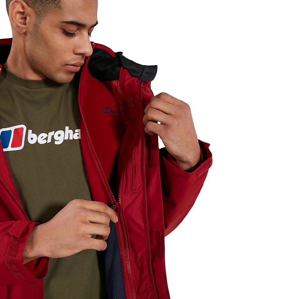 Men's Hillwalker Interactive Waterproof Jacket - Dark Red
