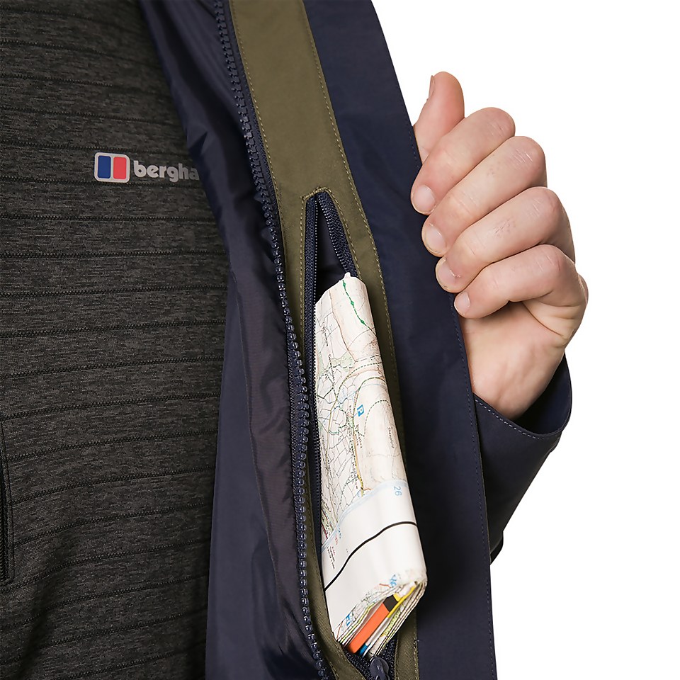 Men's Fellmaster Interactive Waterproof Jacket - Dark Green / Blue