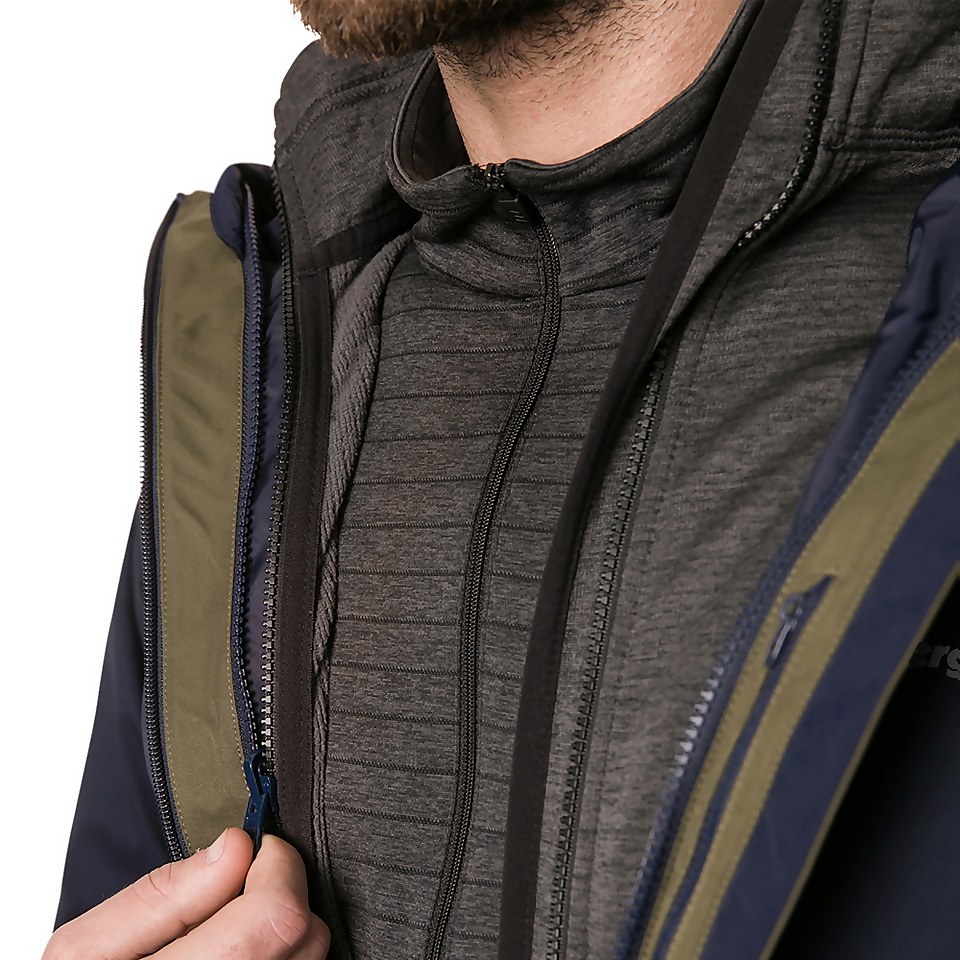 Men's Fellmaster Interactive Waterproof Jacket - Dark Green / Blue