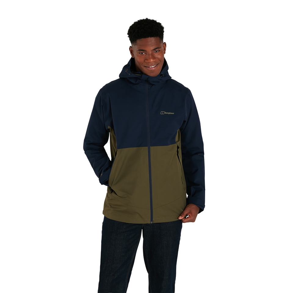 Men's Fellmaster Interactive Waterproof Jacket - Dark Green / Blue