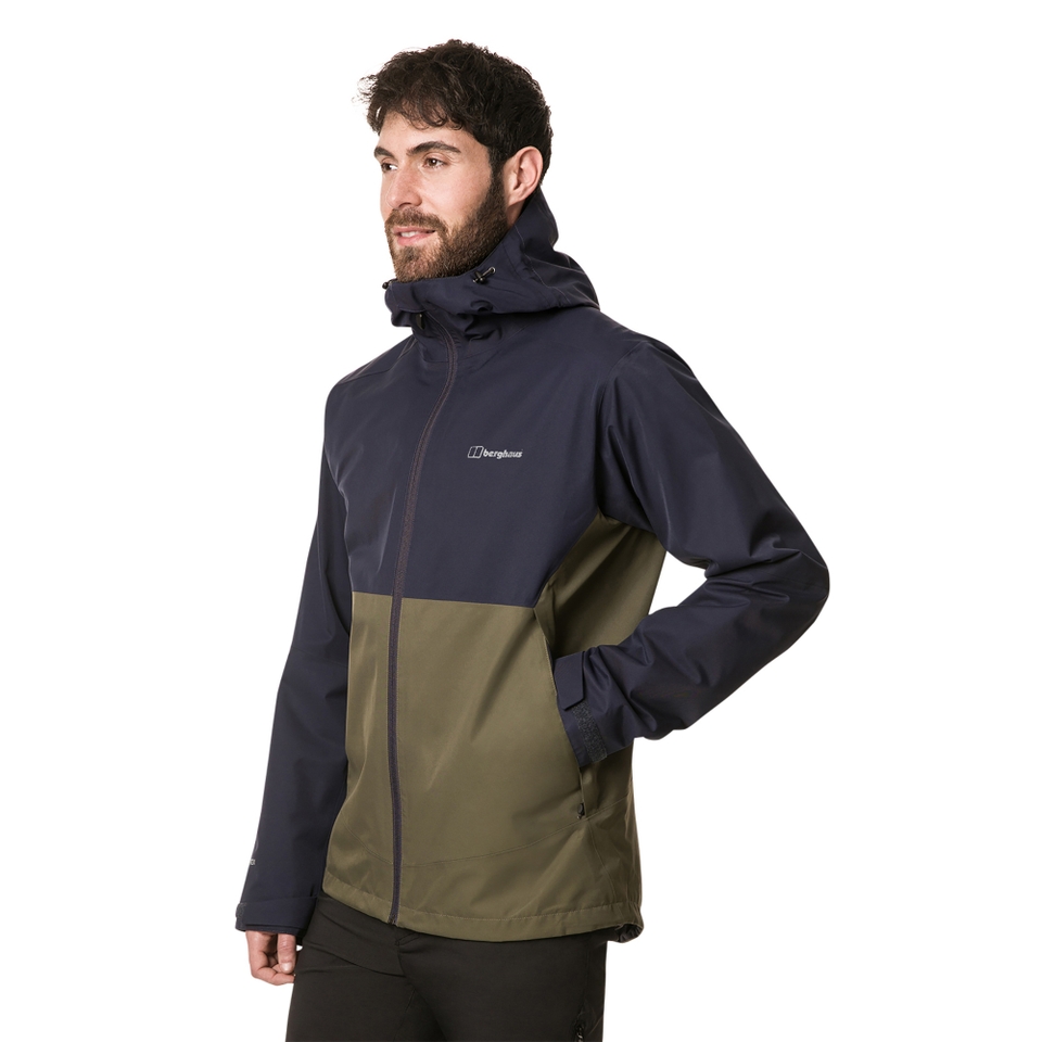 Men's Fellmaster Interactive Waterproof Jacket - Dark Green / Blue