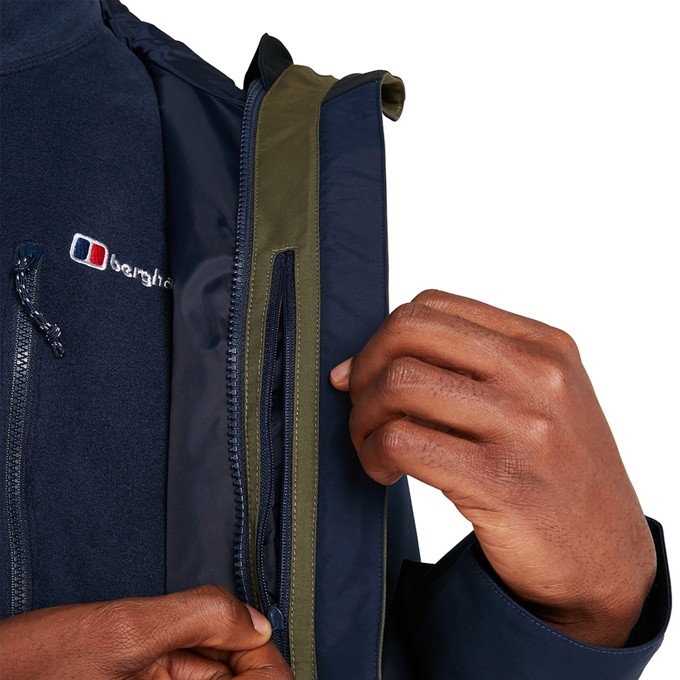 Men's Fellmaster Interactive Waterproof Jacket - Dark Green / Blue