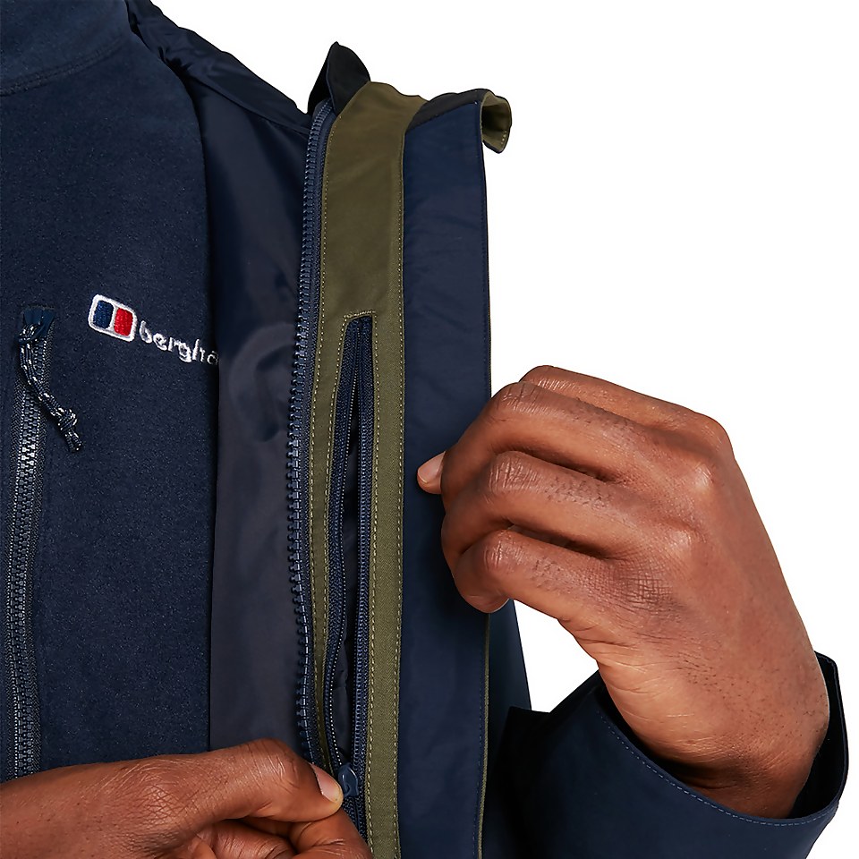 Men's Fellmaster Interactive Waterproof Jacket - Dark Green / Blue