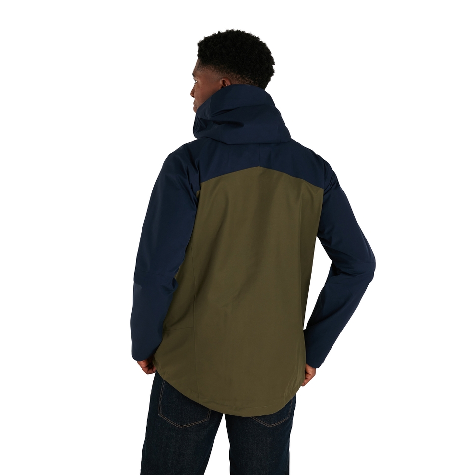 Men's Fellmaster Interactive Waterproof Jacket - Dark Green / Blue